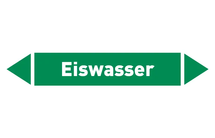 Pfeil Eiswasser grün/weiß 215x40 mm
