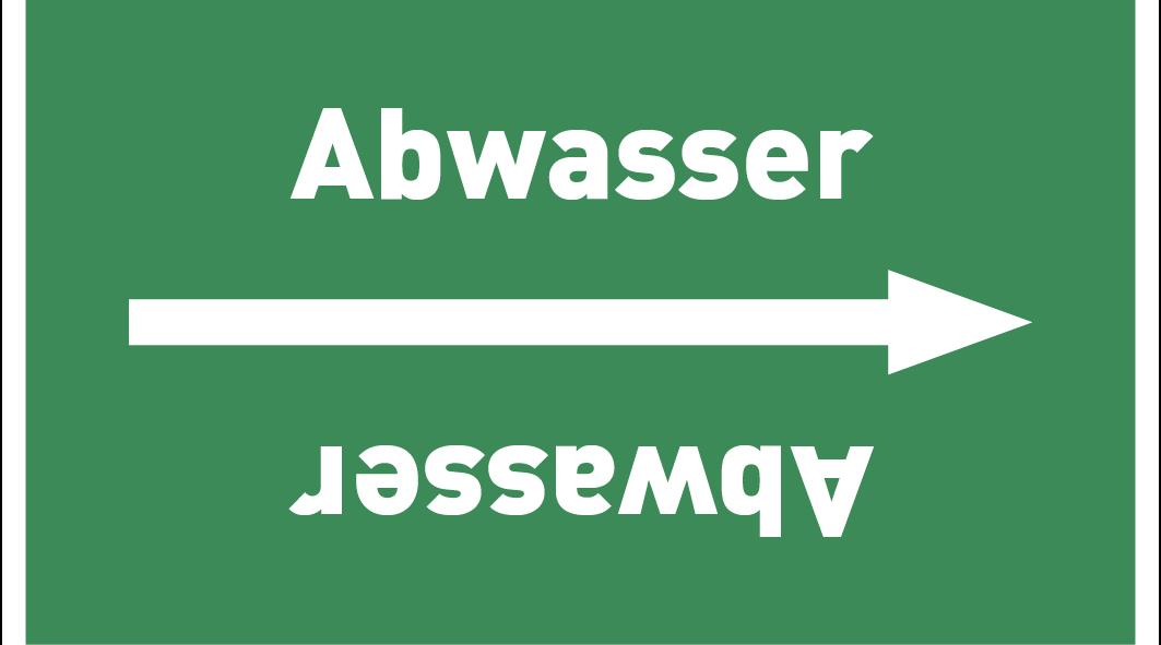 Kennzeichnungsband Abwasser grün/weiß, ab Ø 50 mm 33 m/Rolle