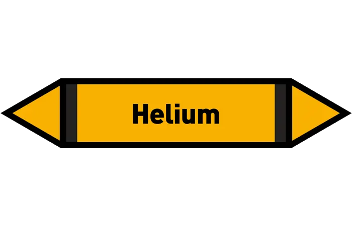 Pfeil Helium gelb/schwarz 125x25 mm