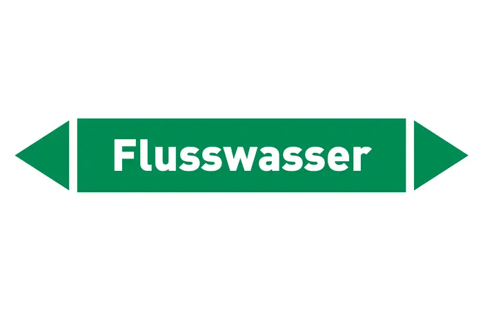 Pfeil Flusswasser grün/weiß 215x40 mm