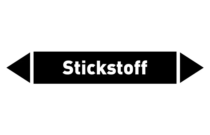 Pfeil Stickstoff schwarz/weiß 215x40 mm