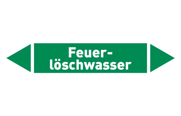 Pfeil Feuerlöschwasser grün/weiß 125x25 mm
