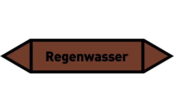 Pfeil Regenwasser braun/schwarz 125x25 mm