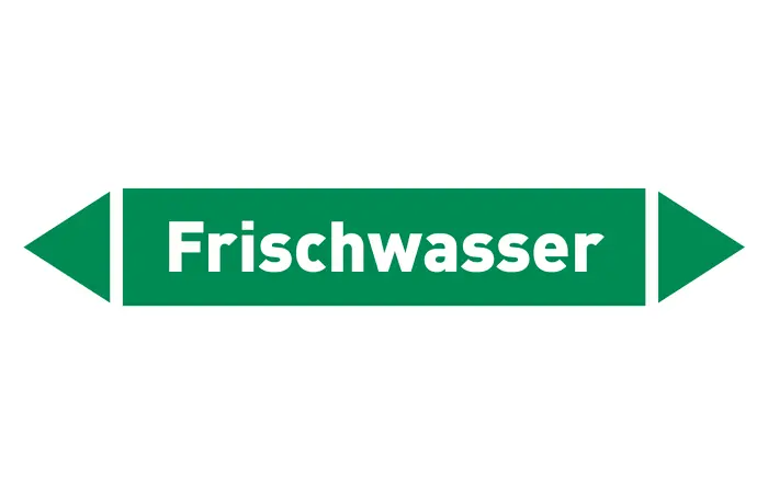 Pfeil Frischwasser grün/weiß 215x40 mm