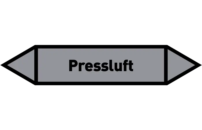 Pfeil Pressluft grau/schwarz 125x25 mm