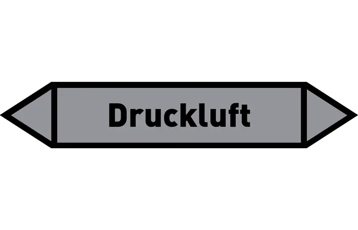 Pfeil Druckluft grau/schwarz 215x40 mm