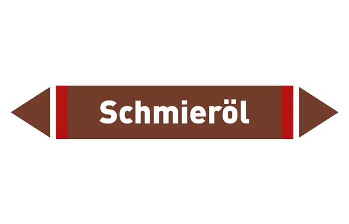 Pfeil Schmieröl braun/weiß 215x40 mm