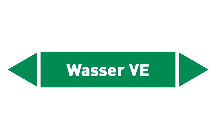 Pfeil Wasser VE grün/weiß 125x25 mm