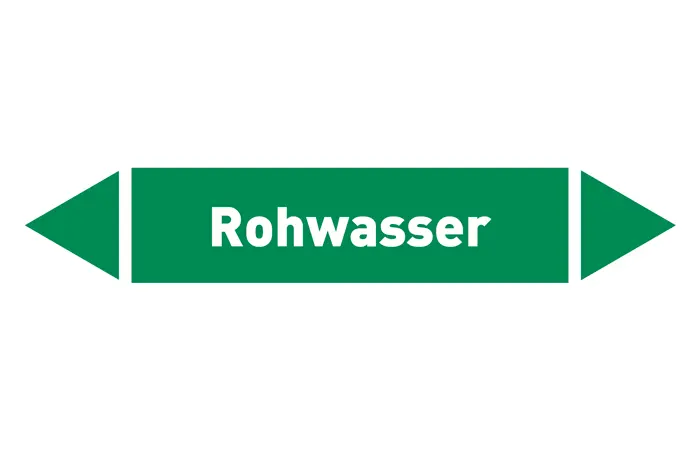 Pfeil Rohwasser grün/weiß 125x25 mm