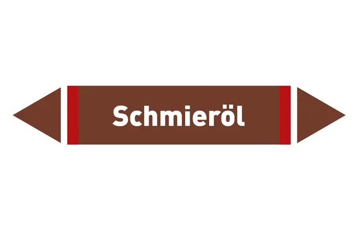 Pfeil Schmieröl braun/weiß 125x25 mm
