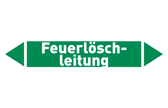 Pfeil Feuerlöschleitung grün/weiß 215x40 mm