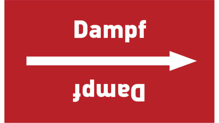 Kennzeichnungsband Dampf rot/weiß, bis Ø 50 mm 33 m/Rolle Kennzeichnungsband Dampf rot/weiß, bis Ø 50 mm 33 m/Rolle