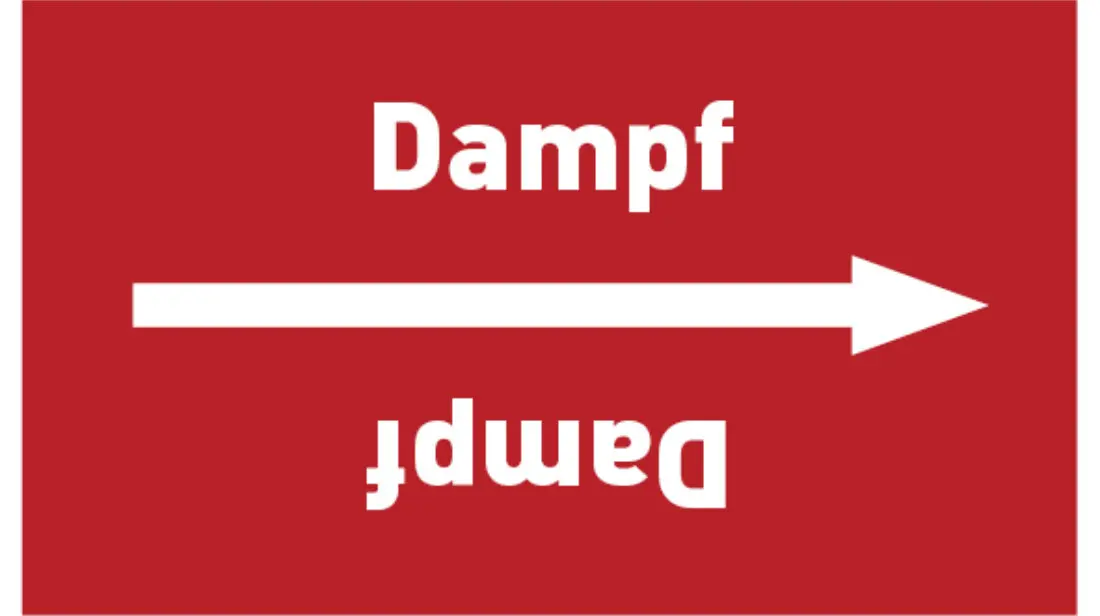 Kennzeichnungsband Dampf rot/weiß, bis Ø 50 mm 33 m/Rolle Kennzeichnungsband Dampf rot/weiß, bis Ø 50 mm 33 m/Rolle