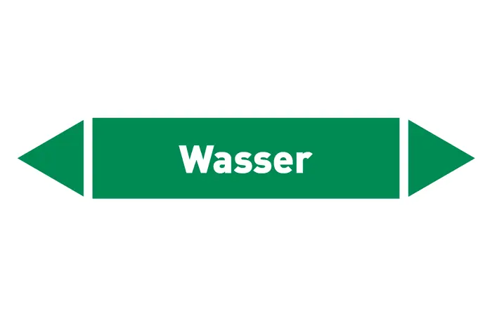 Pfeil Wasser grün/weiß 125x25 mm