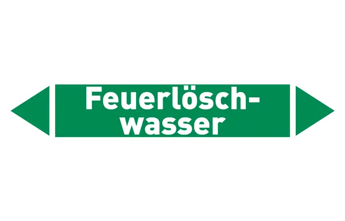 Pfeil Feuerlöschwasser grün/weiß 215x40 mm